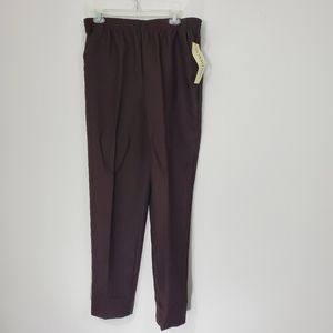 Donna Kenny Clasics Brown Unlined Pants with Pockets, Size 16. New with …